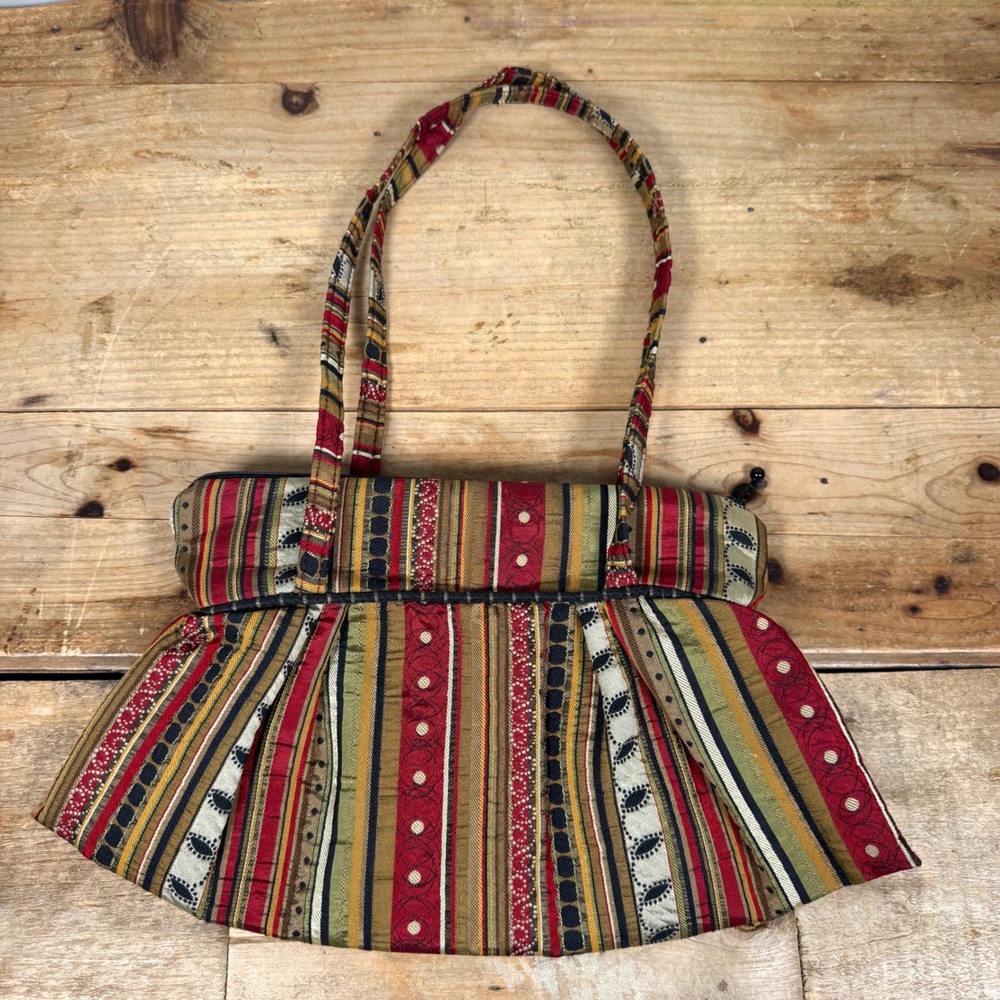 Vintage Maruca Y2K Silky Woven Boho Shoulder Bag - Picture 2 of 12